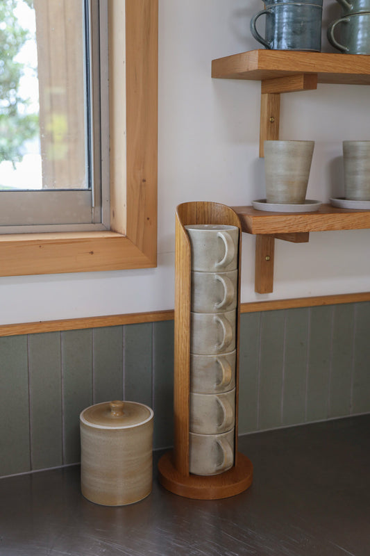 Maeve Oak Stand & Mug Set