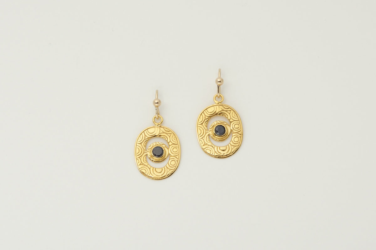 Charlotte Penman Artemis Earrings | Spinel | 18k Gold Plate