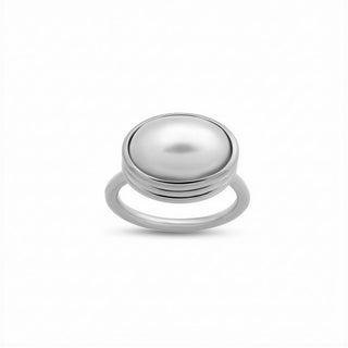 Monarc Arena Ring | Silver | Mabe Pearl
