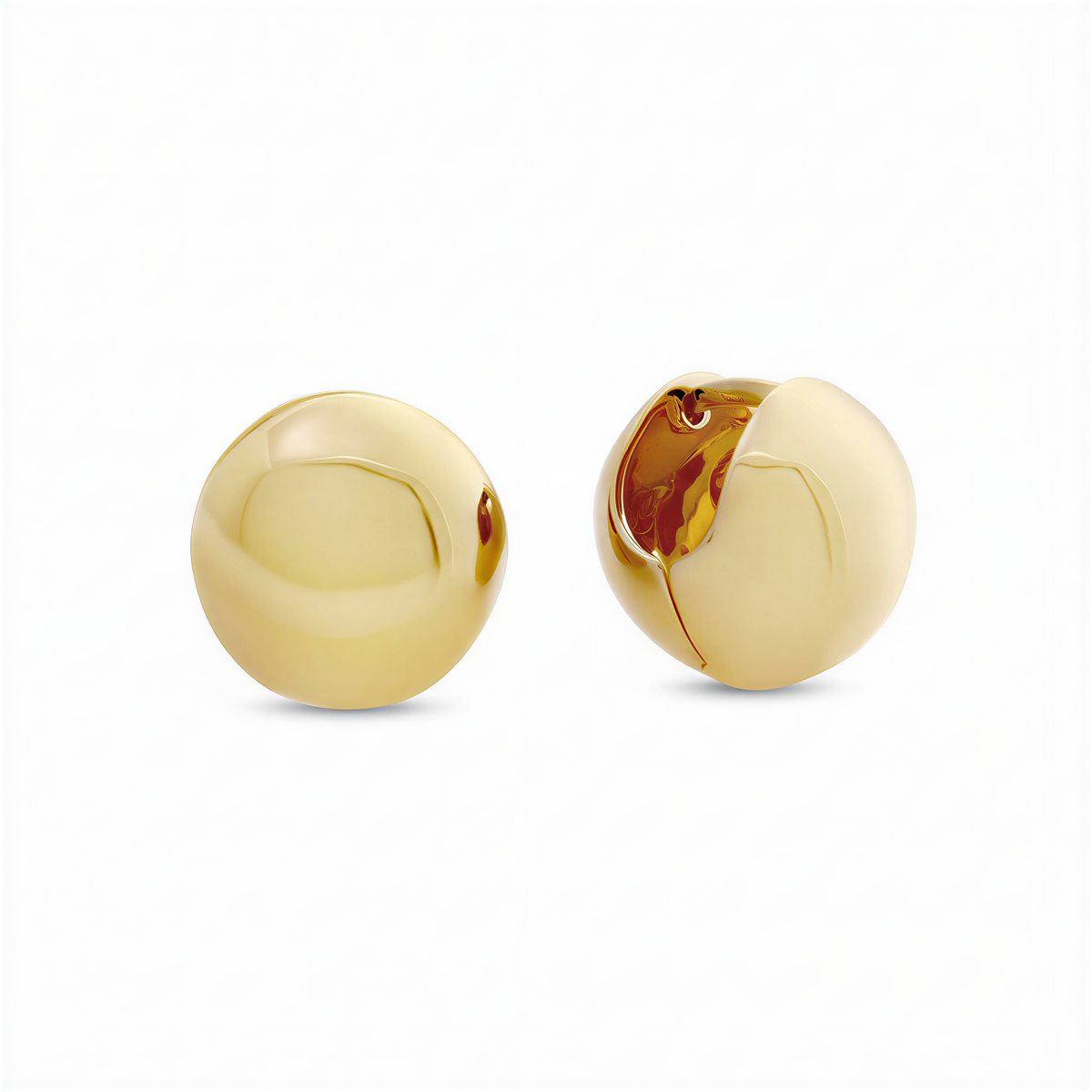 Monarc Consero Orb Huggie Earrings | Gold Vermeil