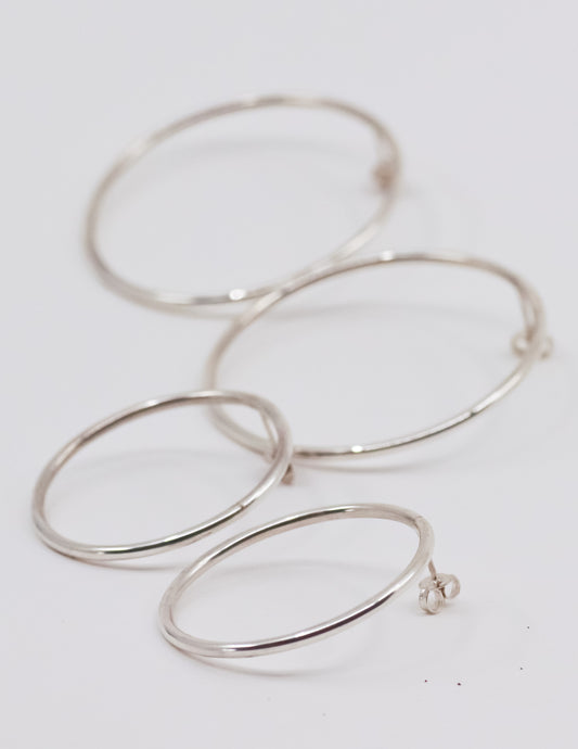 Lisa Webb Sol Hoop Stud Earrings Large | STG Silver