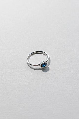 Lisa Webb Oval Solitaire Ring | STG Silver | Australian Sapphire