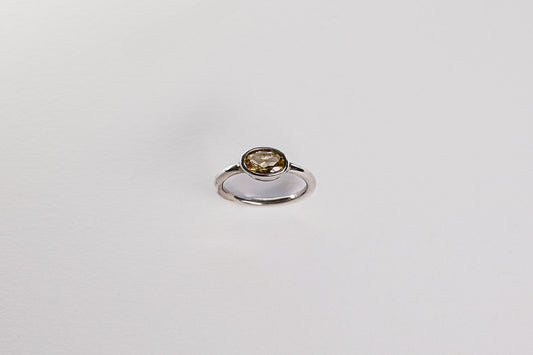 Lisa Webb Oval Solitaire Ring | STG Silver | Citrine