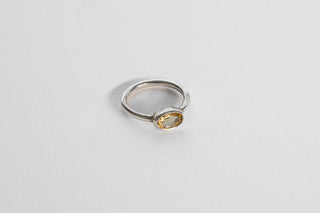 Lisa Webb Oval Solitaire Ring | STG Silver | Citrine