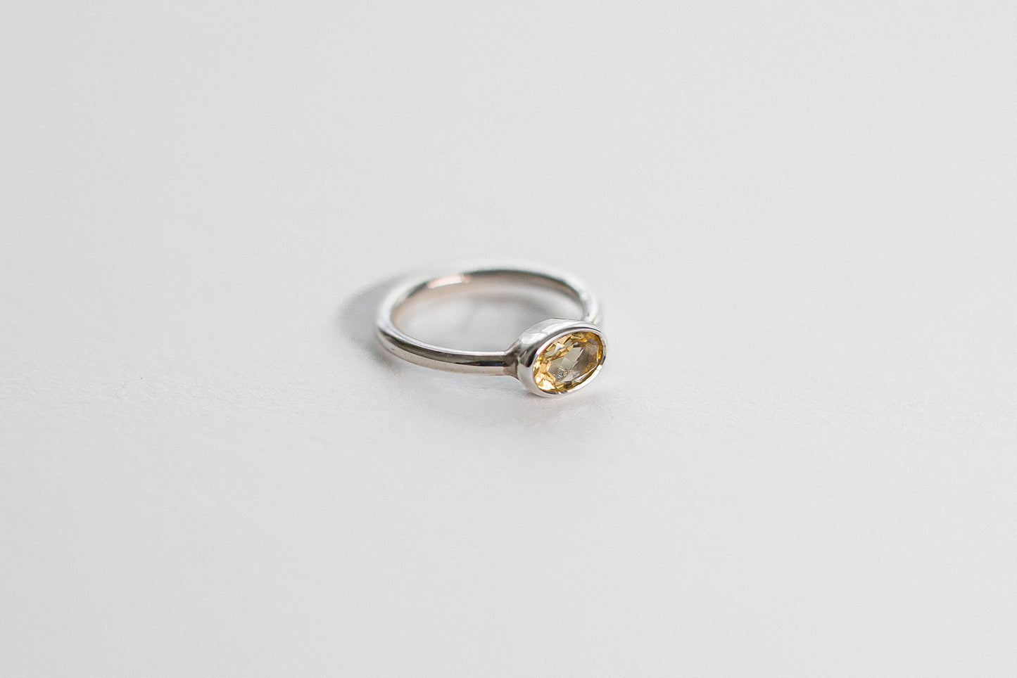 Lisa Webb Oval Solitaire Ring | STG Silver | Citrine