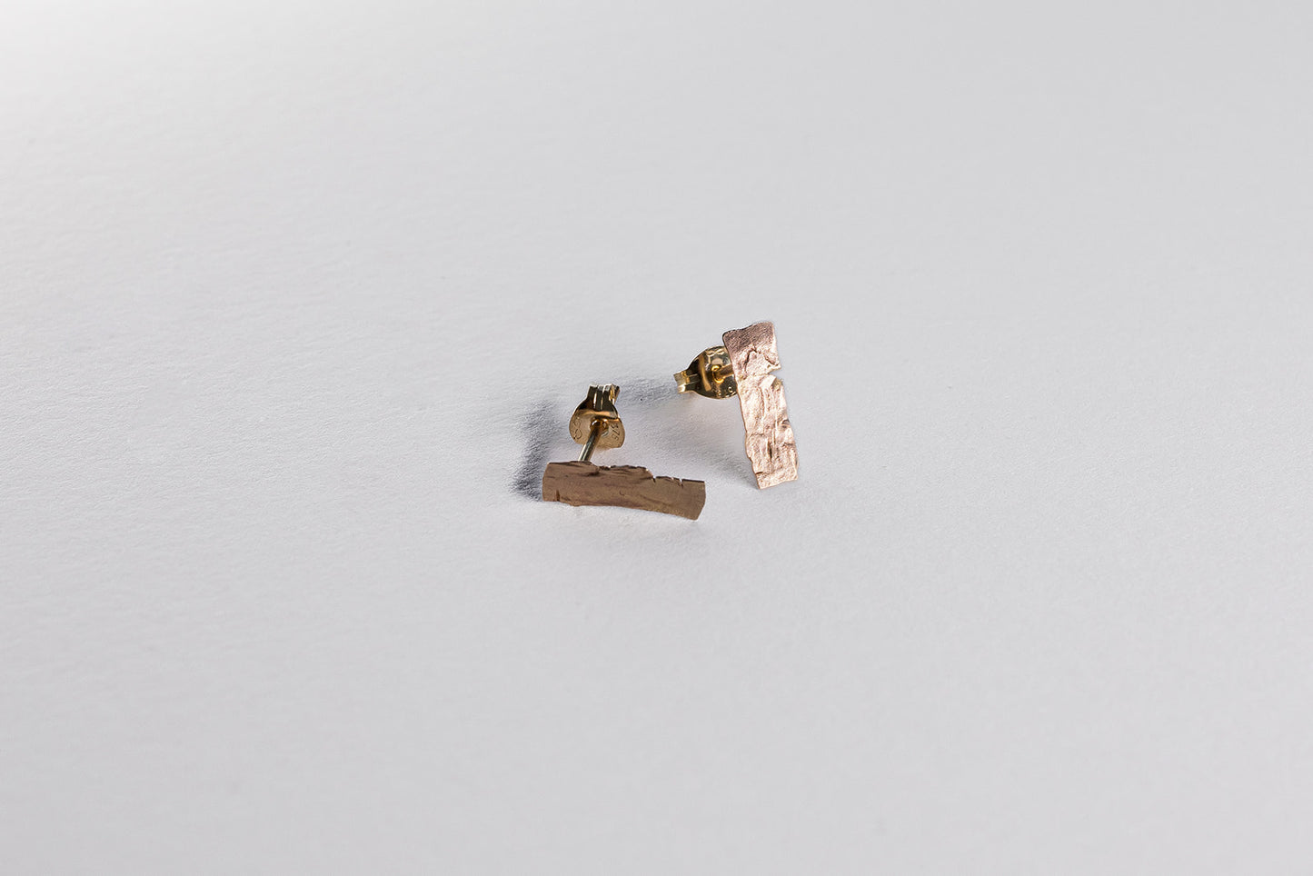 Lisa Webb Rustic Gold Stud Earrings | 9CT Gold