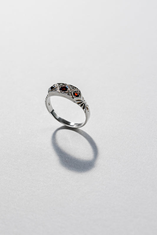 Lisa Webb The Pleiades Ring | STG Silver | Garnet & Diamond
