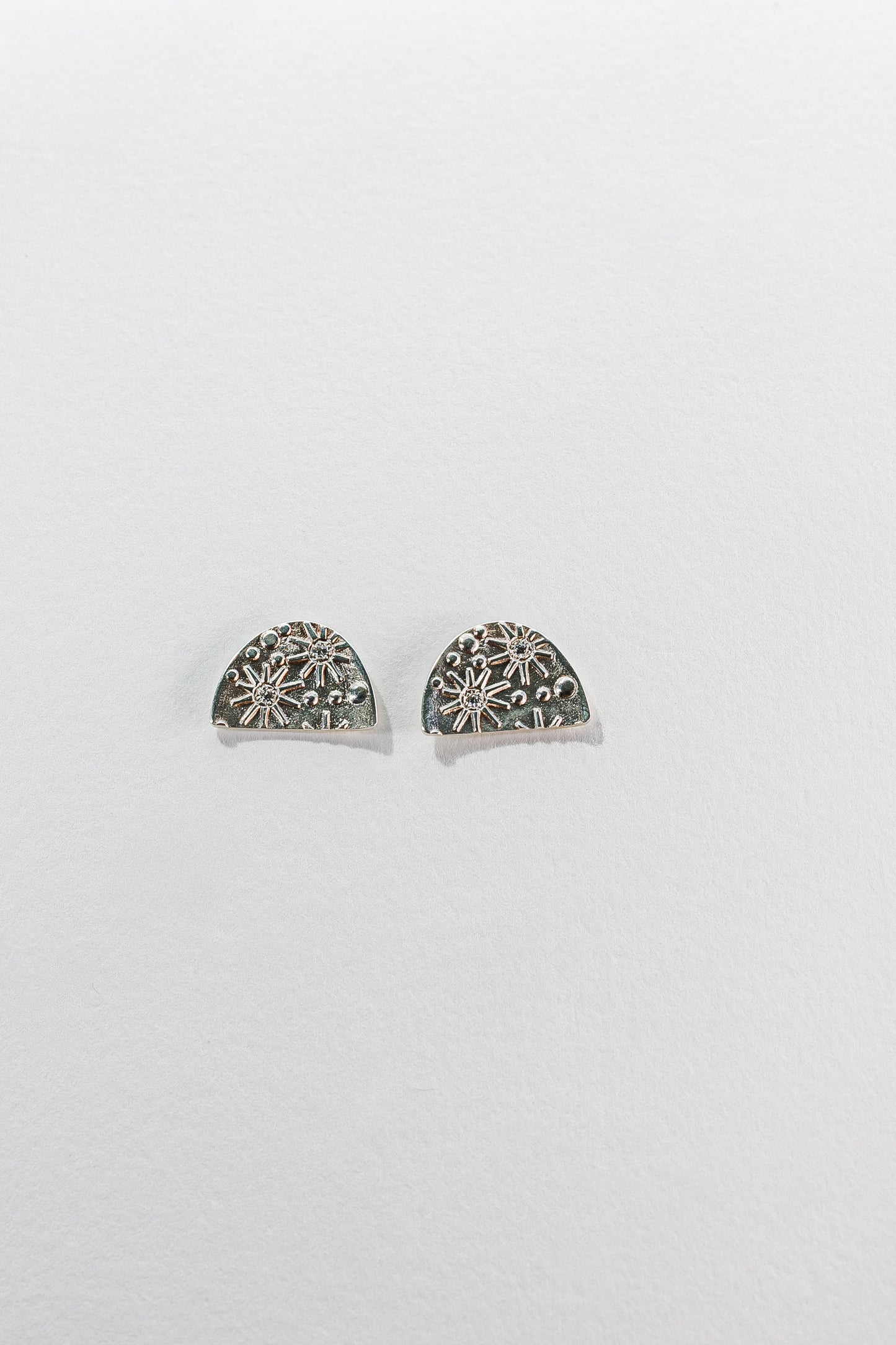 Lisa Webb Celestial Stud Earrings | STG Silver | Diamond