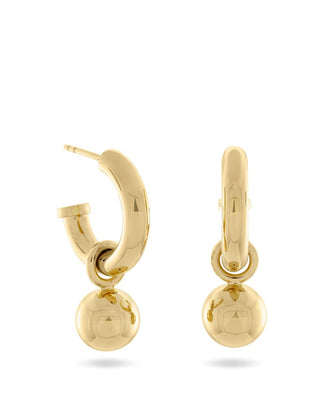 Monarc Scout Hoop & Ball Earrings | Gold Vermeil