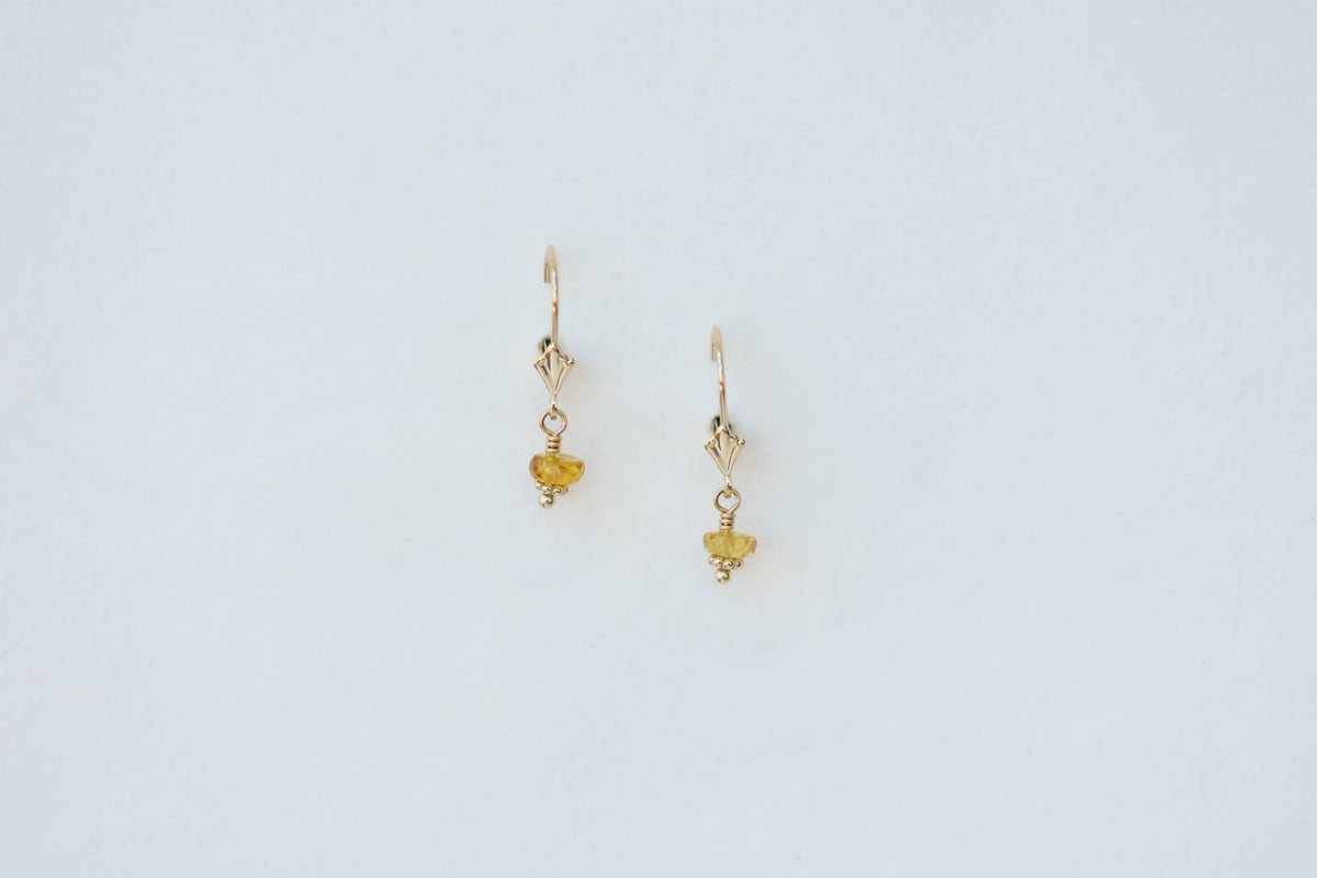 Charlotte Penman Fine | Simone Earrings | Yellow Sapphires | 14k Gold