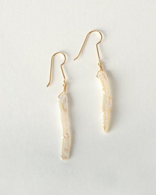 Ankh Pearl Earrings, 14k Rolled Gold - Tea & Tonic Matakana - Charlotte Penman