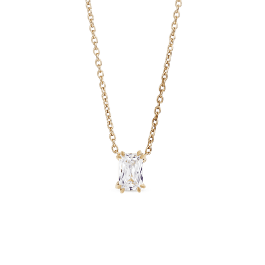 Fine Empress Diamond Solitaire Necklace, 9k Gold - Tea & Tonic Matakana - Monarc Jewellery