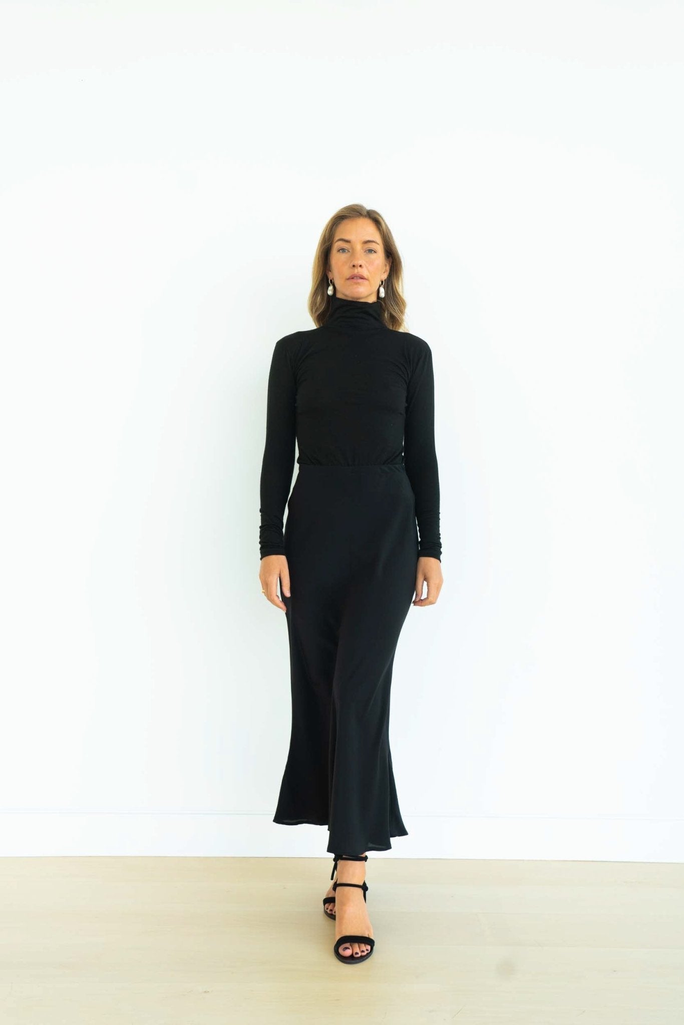 MONNI High Neck Merino Skivvy - Tea & Tonic Matakana - MONNI