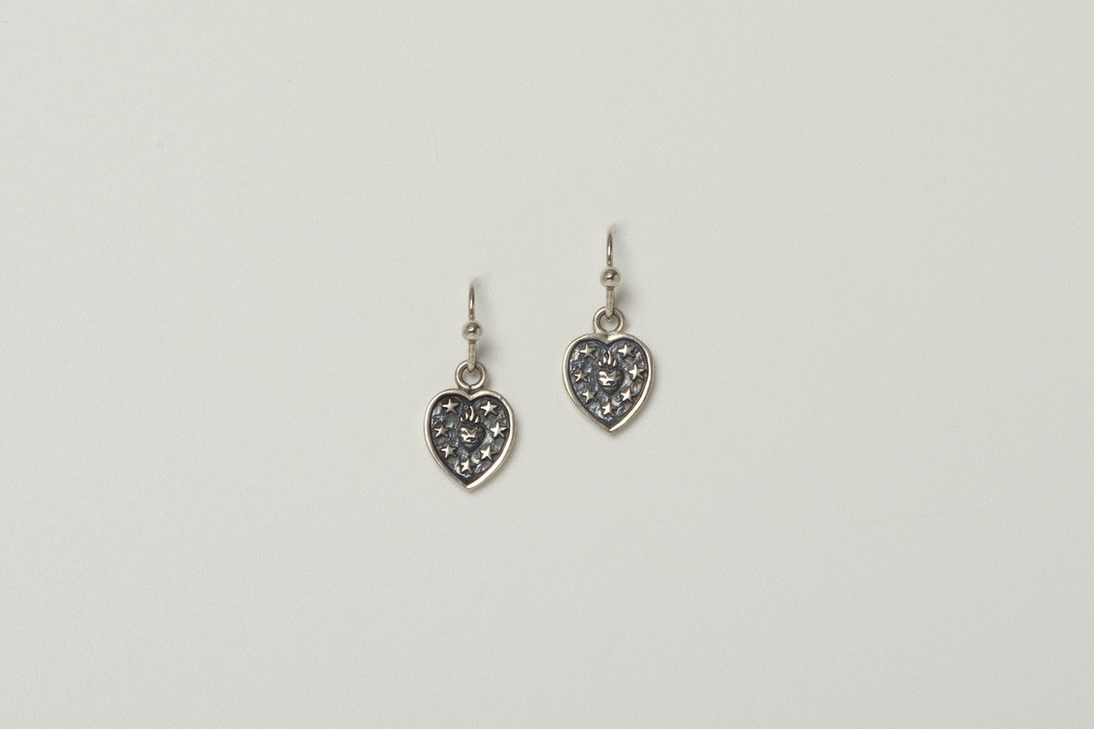 Charlotte Penman Sacred Heart Earrings | Sterling Silver