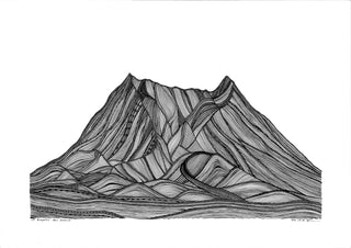 MONNI Art Original Line Drawing | Mt Ruapehu