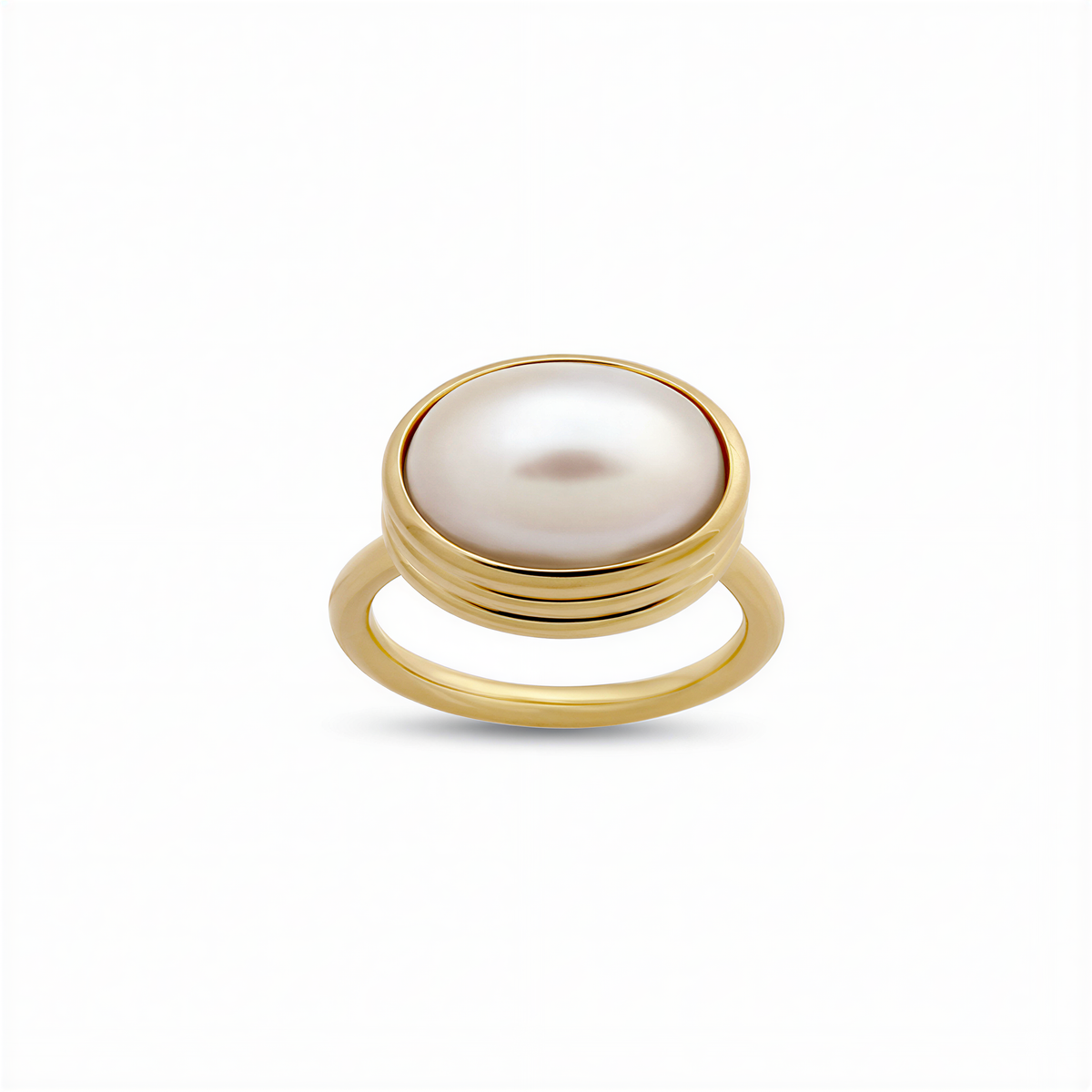 Monarc Jewellery Arena Ring | Gold Vermeil | Mabe Pearl