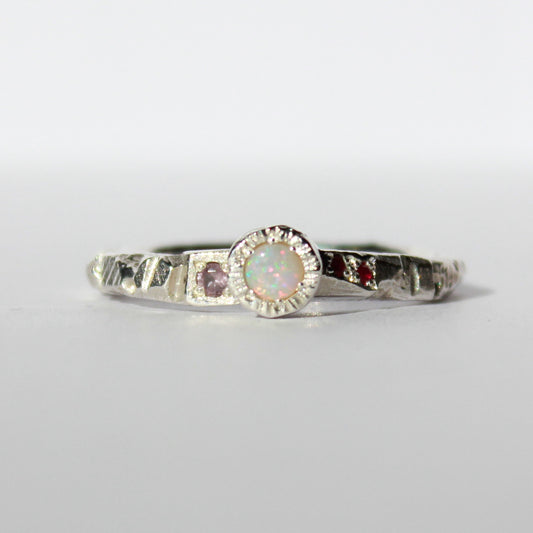 Jenna Love Facet Ring | Opal | Ruby | Spinel
