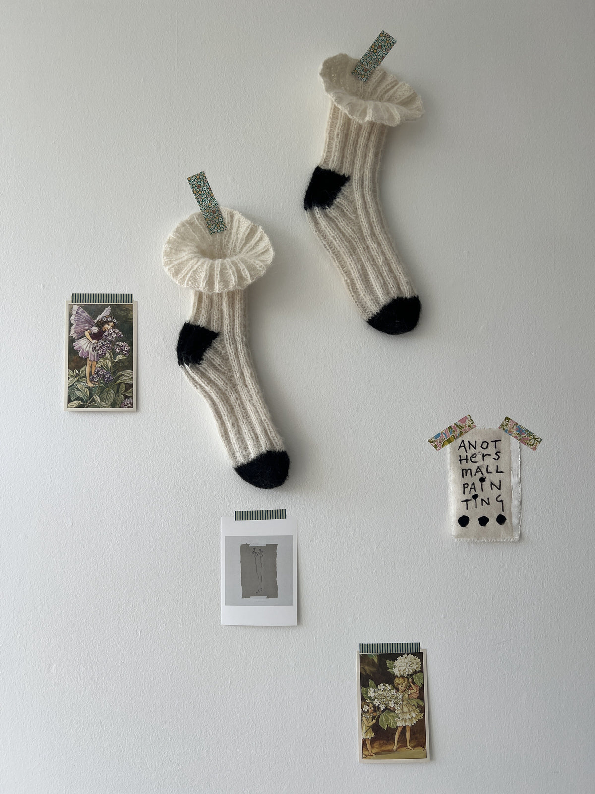 The Knitter Bisous Bisous Socks | Cream with Black Contrast