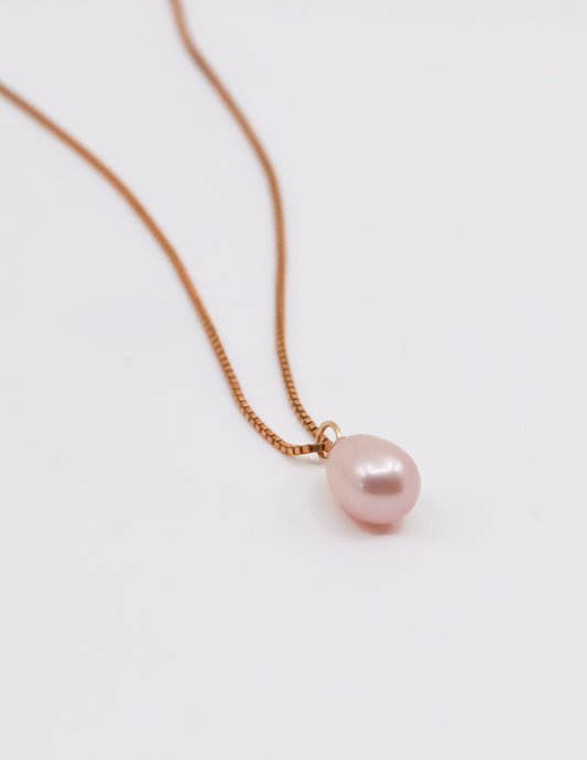 Lisa Webb | Pink Pearl Drop Necklace