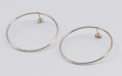 Lisa Webb Sol Hoop Stud Earrings Large | STG Silver
