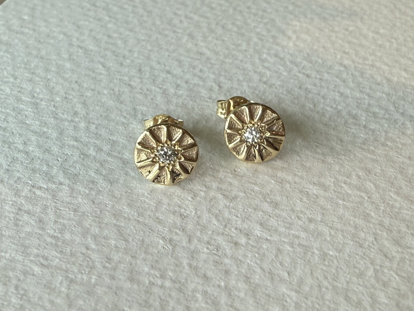 Lisa Webb Solara Stud Earrings | 9CT Gold | Diamond