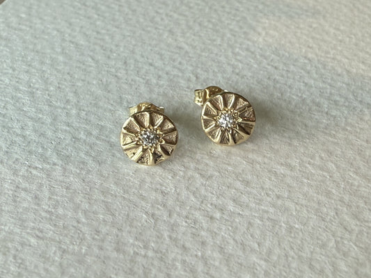 Lisa Webb Solara Stud Earrings | 9CT Gold | Diamond