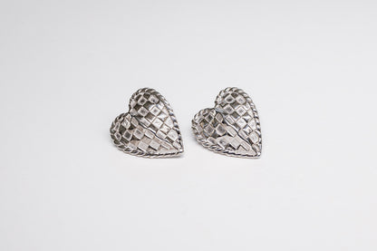 Lisa Webb Woven Heart Stud Earrings | STG Silver
