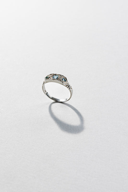 Lisa Webb The Pleiades Ring | STG Silver | Aquamarine | Diamond