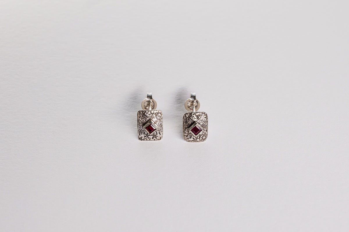 Lisa Webb Ruby In the Dust Earrings | STG Silver | Ruby