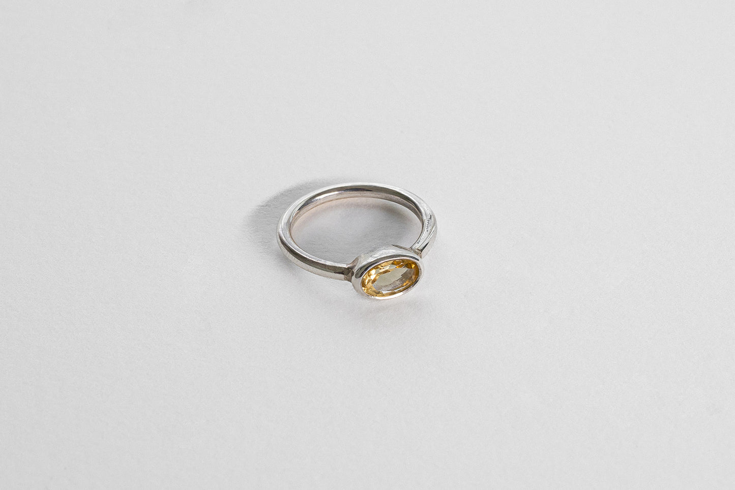 Lisa Webb Oval Solitaire Ring | STG Silver | Citrine