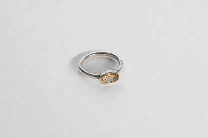 Lisa Webb Oval Solitaire Ring | STG Silver | Citrine
