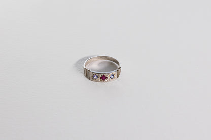Lisa Webb Orion's Belt Ring | STG Silver | Ruby & Tanzanite