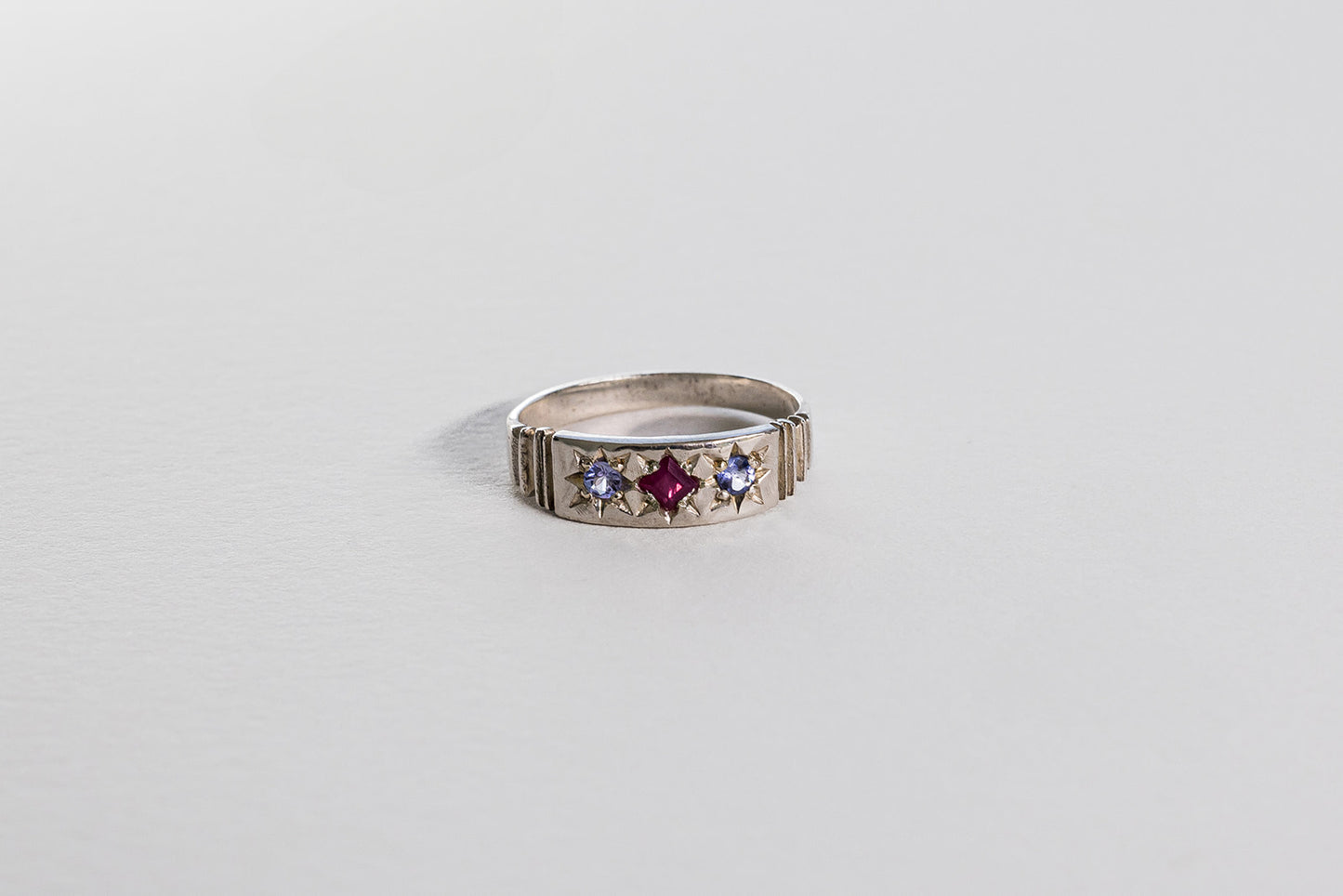 Lisa Webb Orion's Belt Ring | STG Silver | Ruby & Tanzanite