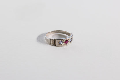Lisa Webb Orion's Belt Ring | STG Silver | Ruby & Tanzanite