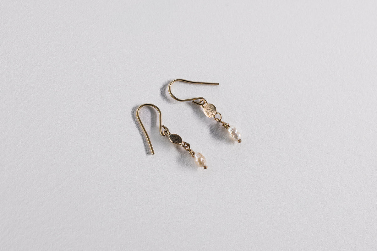 Lisa Webb Delicate Pearl Dangle Earrings | 9CT Gold