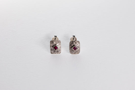 Lisa Webb Ruby In the Dust Earrings | STG Silver | Ruby