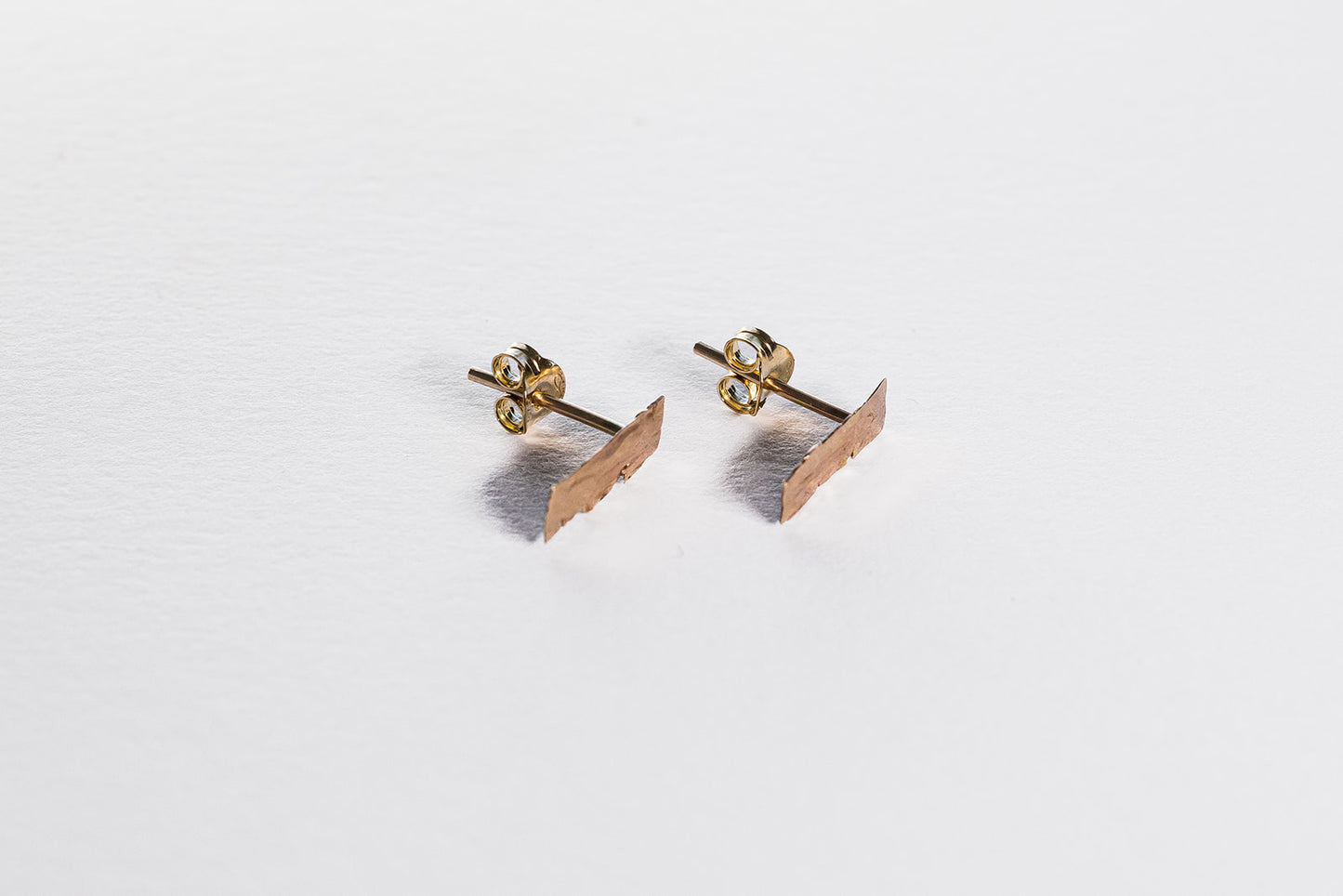 Lisa Webb Rustic Gold Stud Earrings | 9CT Gold