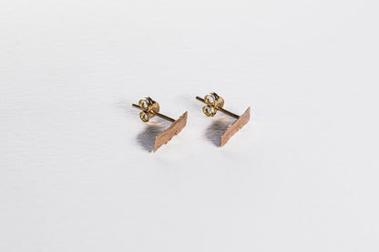 Lisa Webb Rustic Gold Stud Earrings | 9CT Gold
