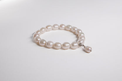 Lisa Webb Oval Freshwater Pearl Bracelet | STG Silver