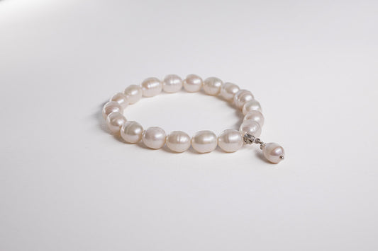 Lisa Webb Oval Freshwater Pearl Bracelet | STG Silver