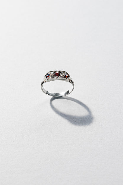Lisa Webb The Pleiades Ring | STG Silver | Garnet & Diamond