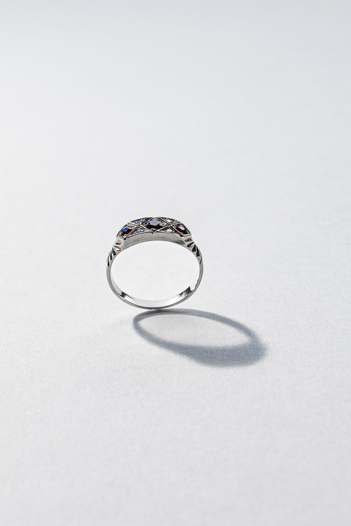 Lisa Webb The Pleiades Ring | STG Silver | Garnet & Diamond