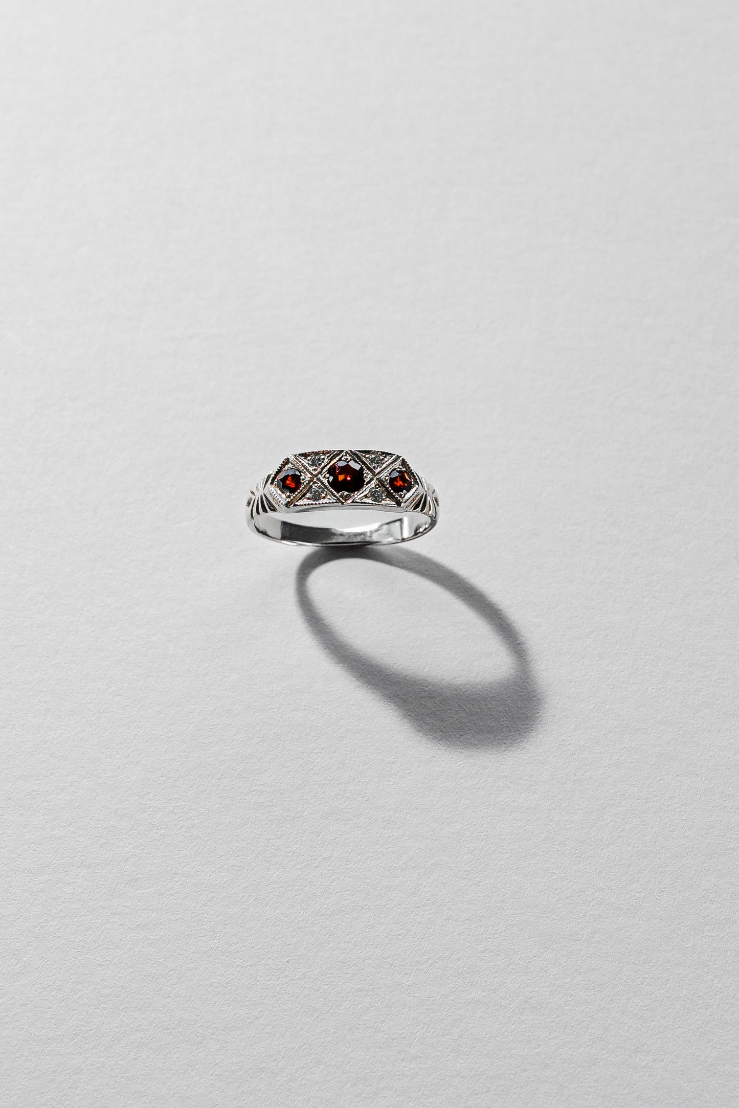 Lisa Webb The Pleiades Ring | STG Silver | Garnet & Diamond
