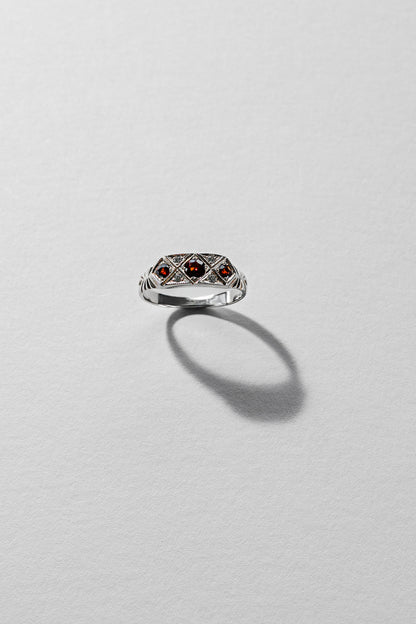 Lisa Webb The Pleiades Ring | STG Silver | Garnet & Diamond