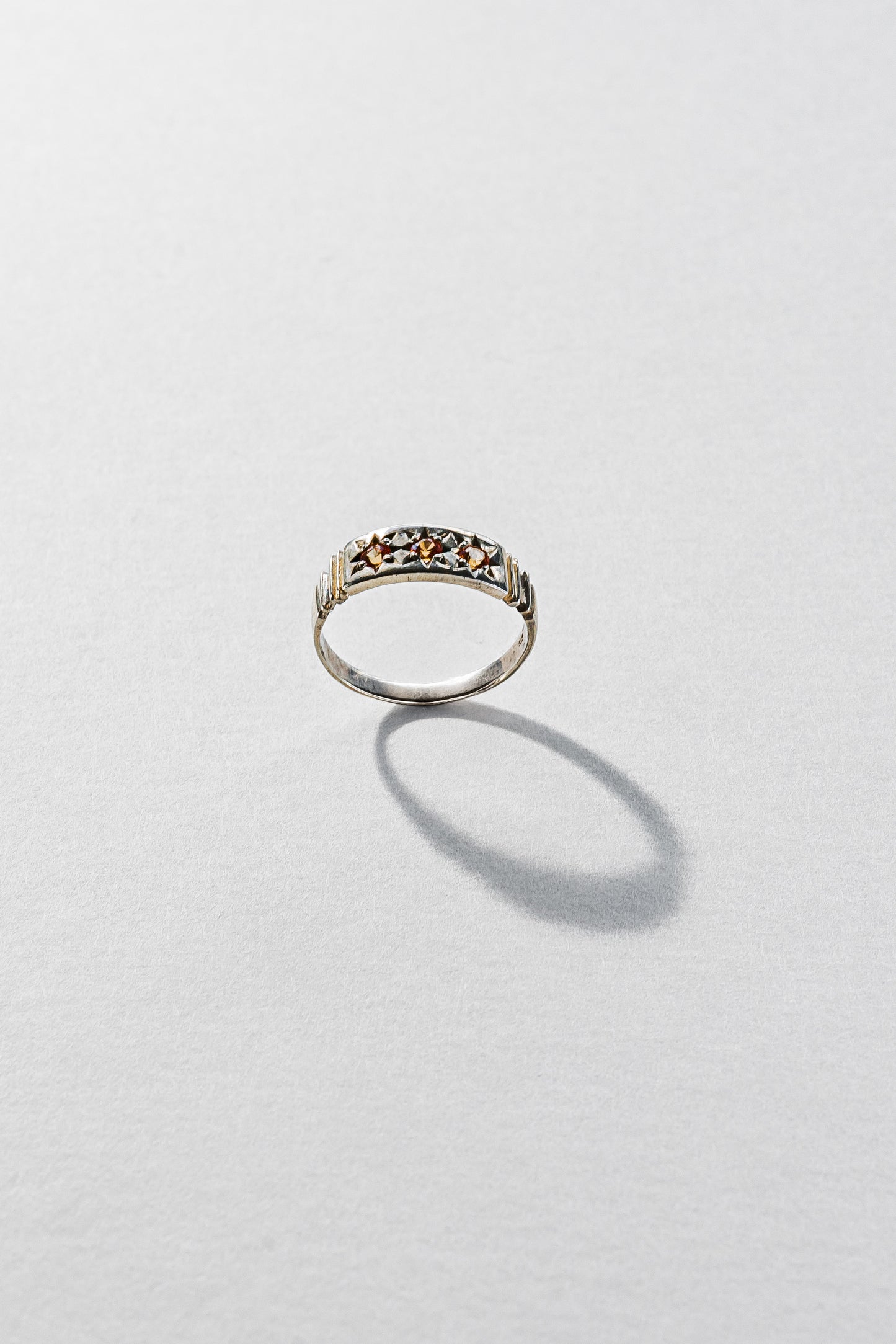 Lisa Webb Orion's Belt Ring | STG Silver | Padparadscha Sapphire