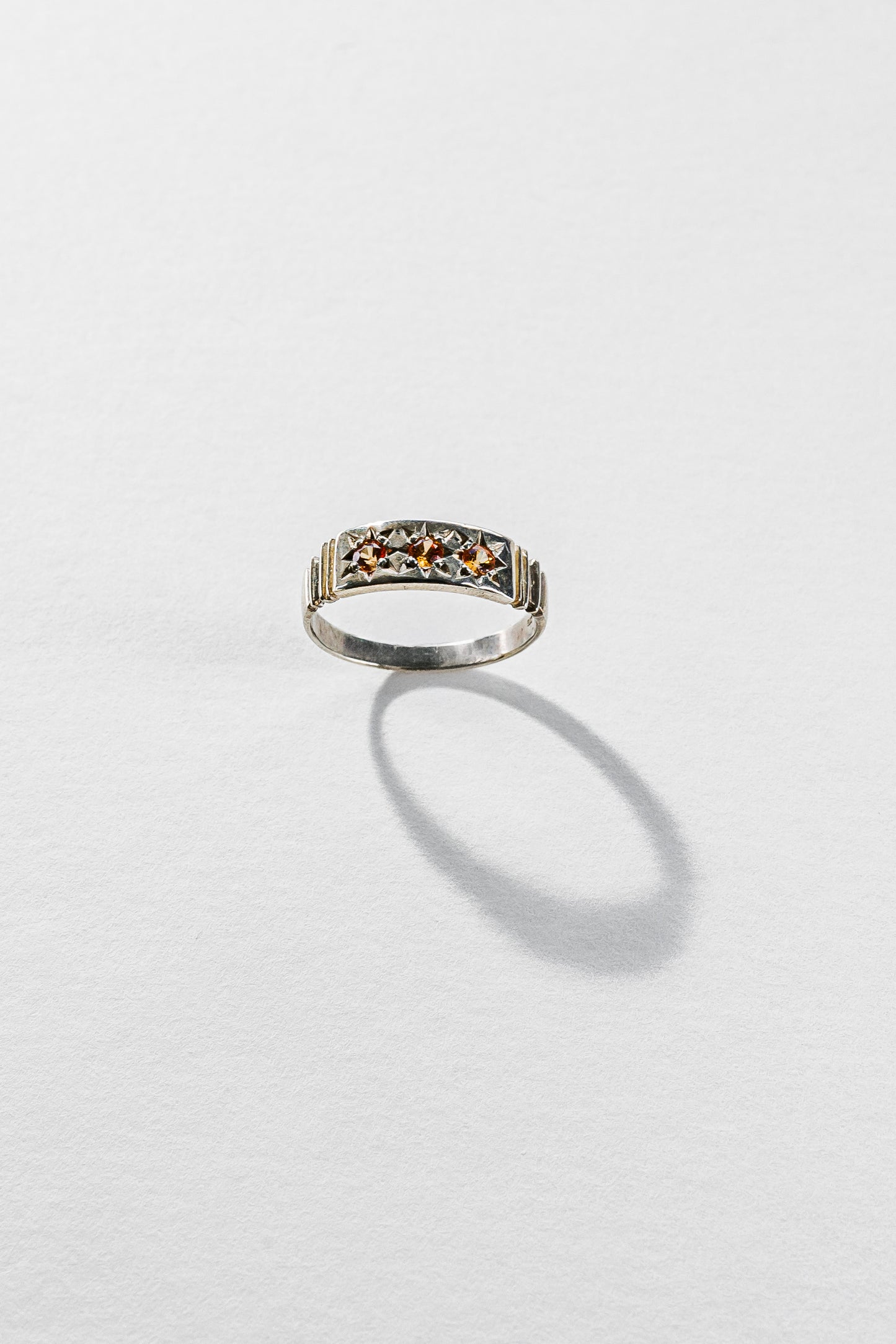 Lisa Webb Orion's Belt Ring | STG Silver | Padparadscha Sapphire