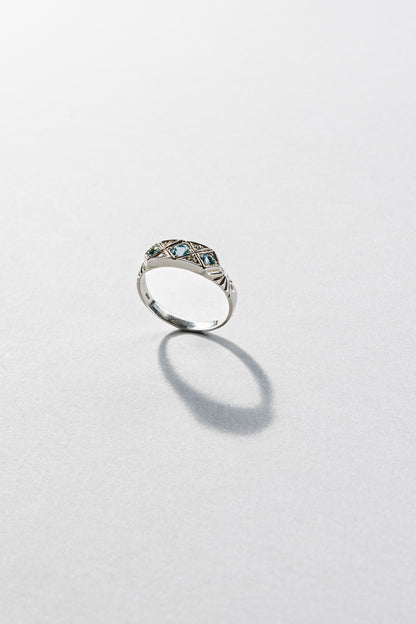 Lisa Webb The Pleiades Ring | STG Silver | Aquamarine | Diamond