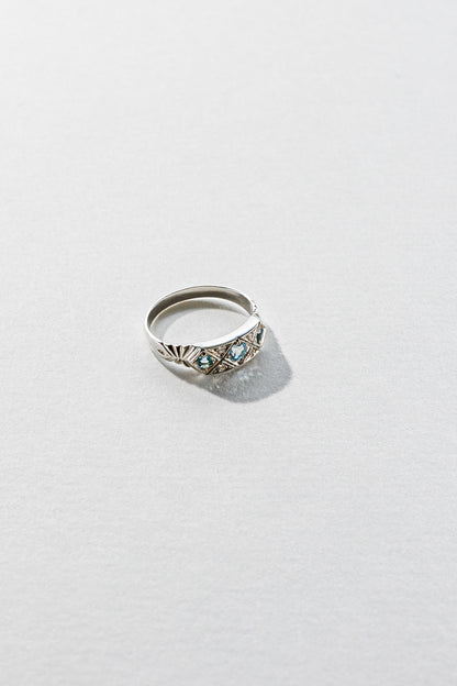 Lisa Webb The Pleiades Ring | STG Silver | Aquamarine | Diamond