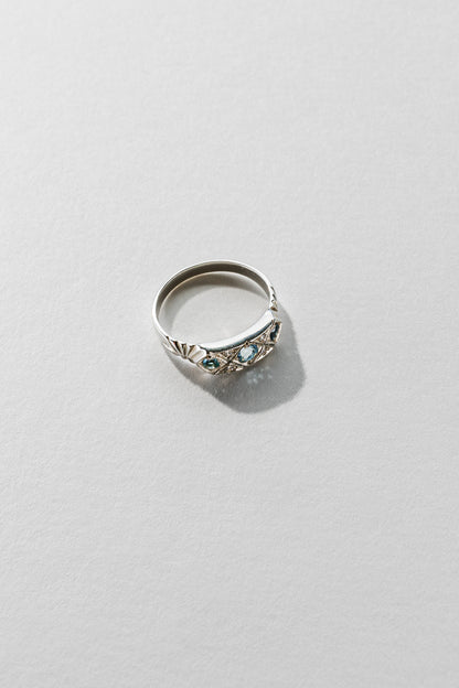 Lisa Webb The Pleiades Ring | STG Silver | Aquamarine | Diamond