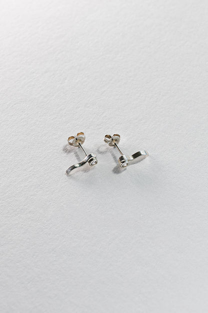 Lisa Webb Wave Stud Earrings | STG Silver | Diamond